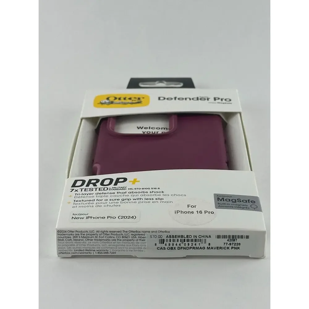 OtterBox Defender Pro Series iPhone 16 Pro Foxberry Matte Case NWT MSRP: $70.00